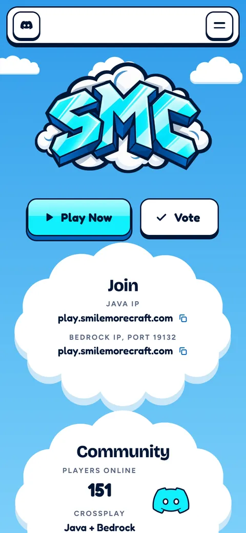 SmileMoreCraft home page on a phone